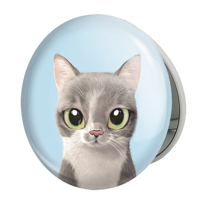 آینه جیبی خندالو طرح گربه مدل تاشو کد 28312 