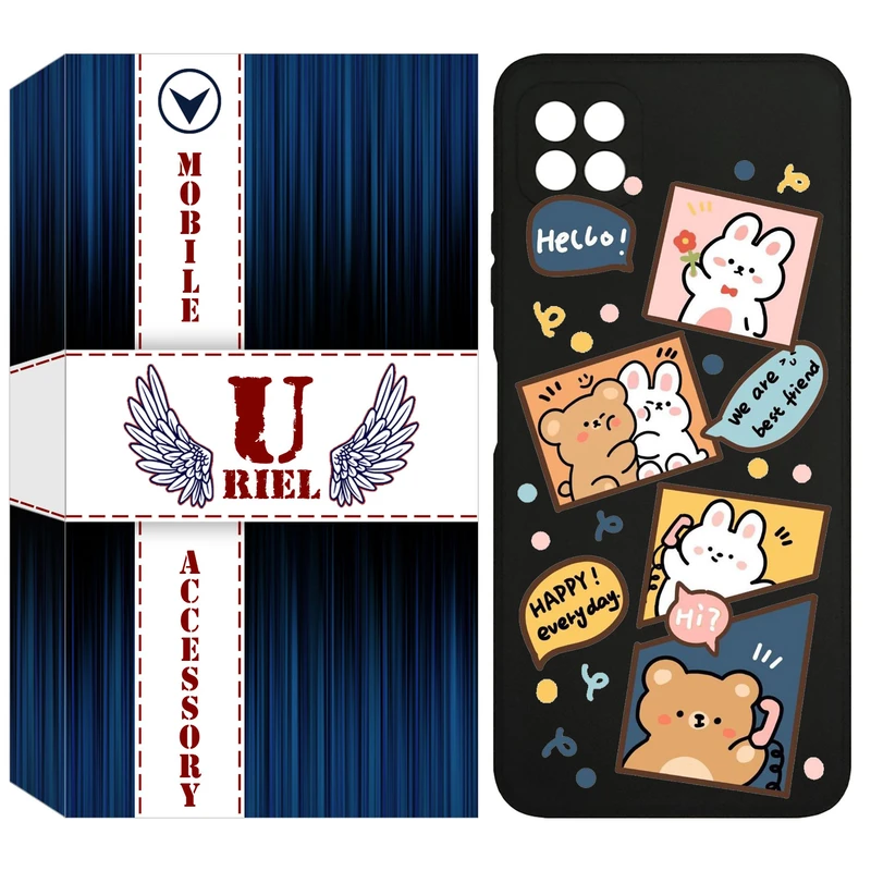 کاور یوریل مدل KSH کد 19 طرح خرگوش و خرس مناسب برای گوشی موبایل سامسونگ Galaxy A22 5G