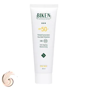کرم ضدآفتاب رنگی بیکن +SPF50 شماره +1، مناسب پوست‌های چرب، حجم 50 میلی‌لیتر
