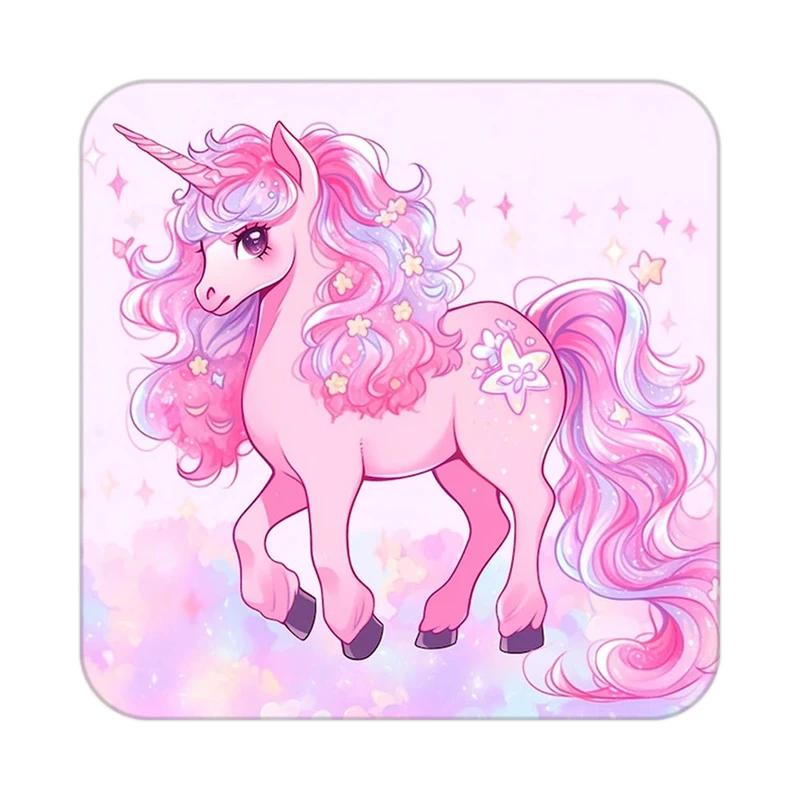 زیر لیوانی کاکتی طرح اسب تک شاخ و یونیکورن مدل mp33151