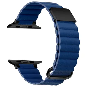 Masir Eraysun Magnetic Leather Strap suitable for Apple Watch Series 1/2/3/4/5/6/7/8/9/SE/ULTRA/ULTRA 2 42/44/45/49mm