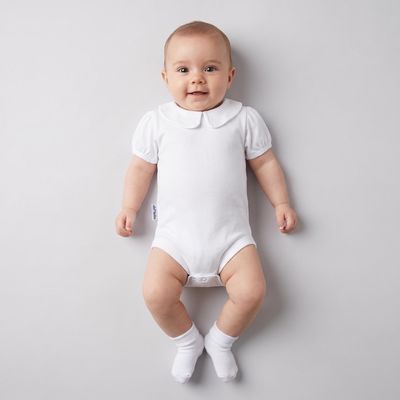 بادی آستین کوتاه نوزادی آدمک مدل یقه ب ب کد 170003