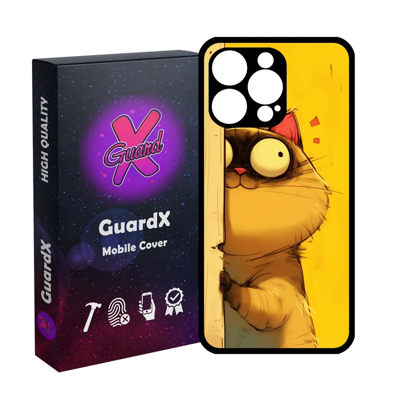 کاور گارد ایکس طرح Cat مدل Glass10729 مناسب برای گوشی موبایل اپل iPhone 14 Pro Max
