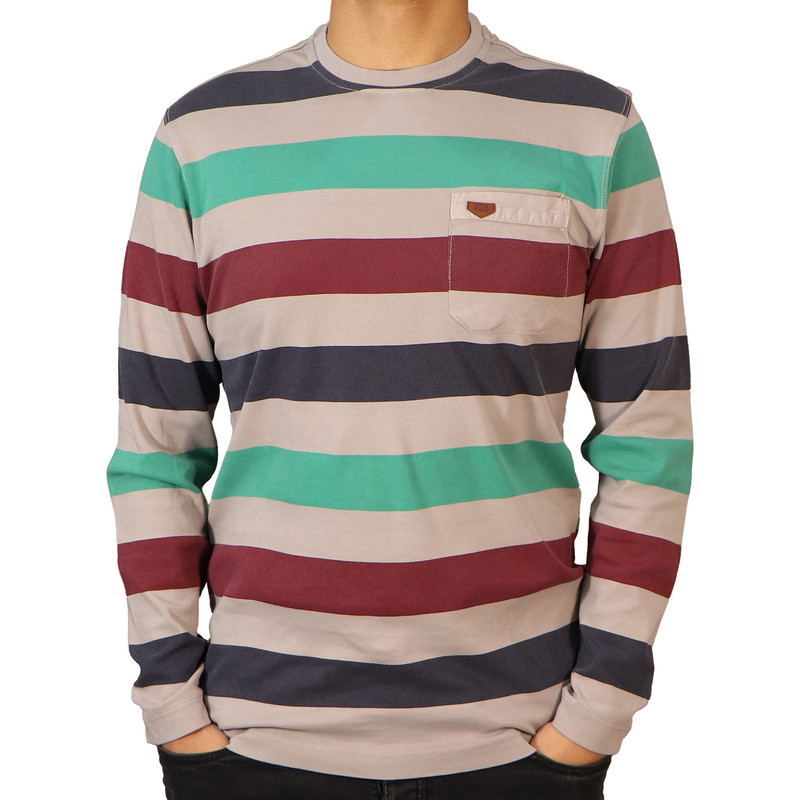 تی شرت آستین بلند مردانه مدل یقه گرد سنگشور کد 36866 رنگ سبز