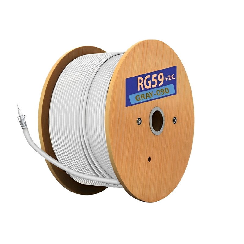 کابل RG59 ترکیبی مدل GRAY-0.90-NAB طول 305 متر