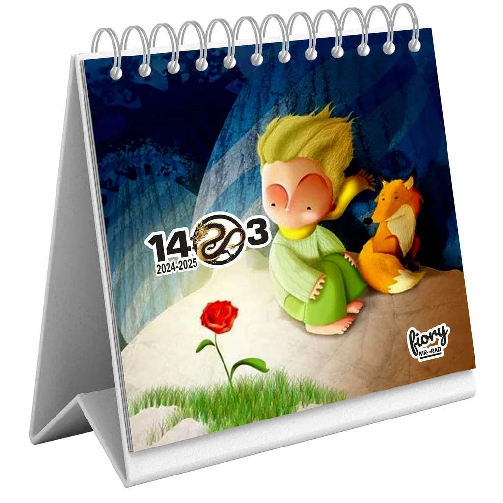 تقویم رومیزی سال 1403 مستر راد طرح شازده کوچولو و روباه کد fiory 2326