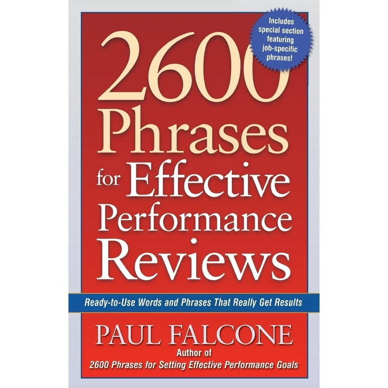 کتاب 2600 Phrases for Effective Performance Reviews اثر Paul Falcone انتشارات AMACOM