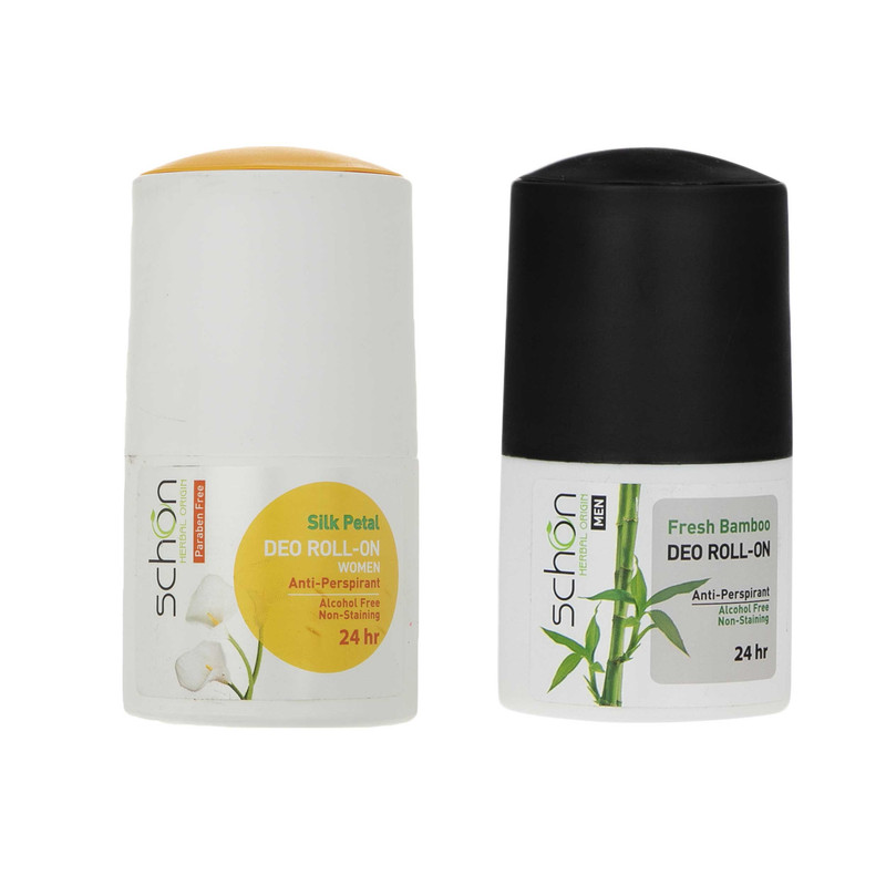 رول ضد تعریق زنانه شون مدل Silk Petal حجم 50 میلی لیتر به همراه رول ضد تعریق مردانه مدل Fresh Bamboo