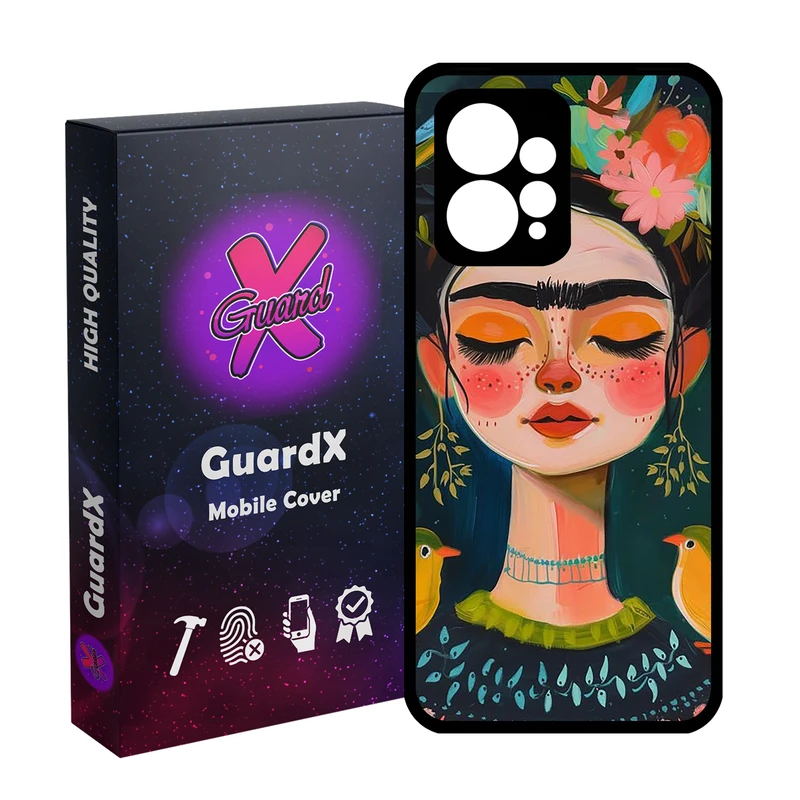 کاور گارد ایکس طرح دخترانه مدل Glass10785 مناسب برای گوشی موبایل شیائومی Redmi Note 12 4G