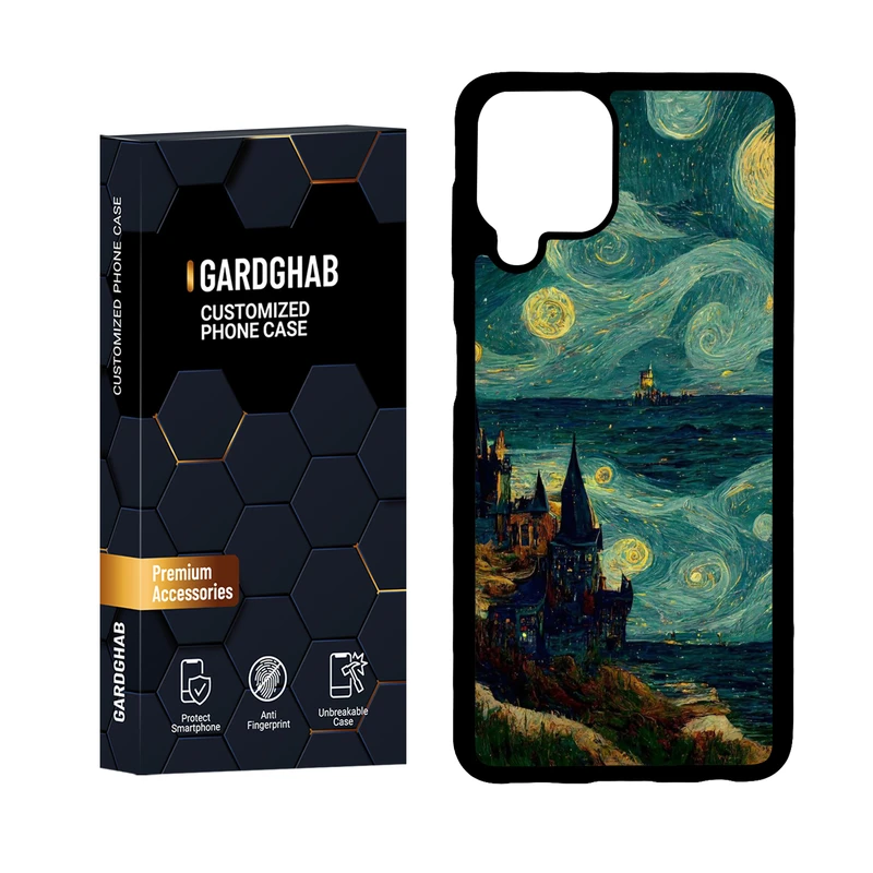   کاور گارد قاب مدل پشت گلس هنری مناسب برای گوشی موبایل سامسونگ Galaxy A22 4G