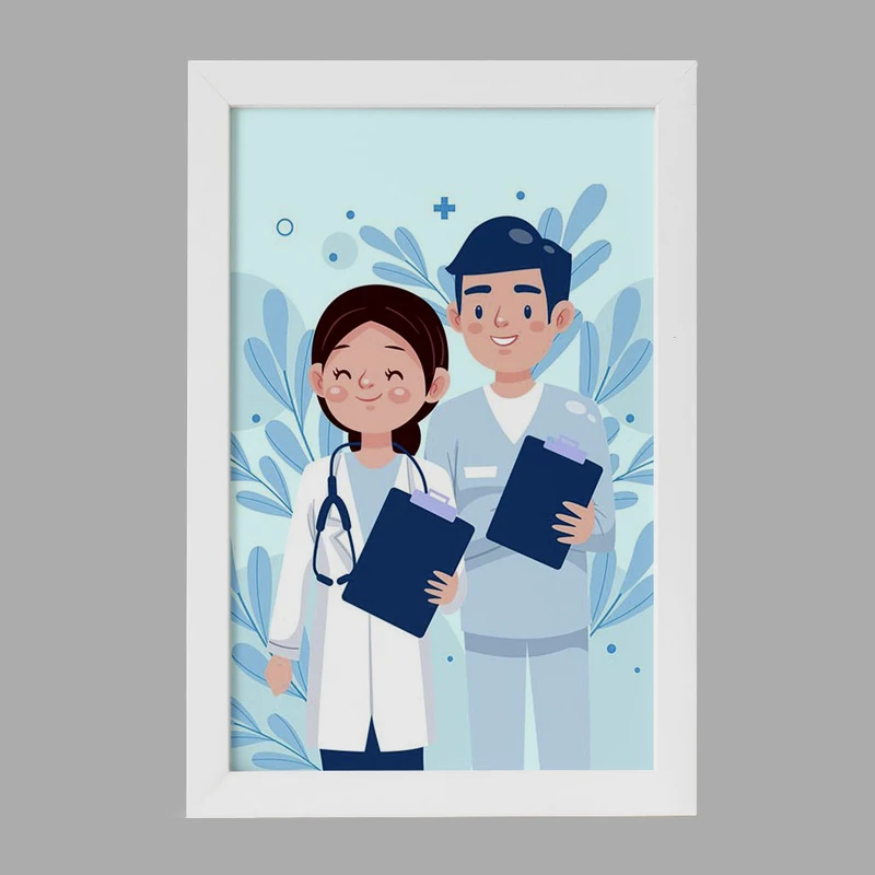 تابلو خندالو مدل پزشک و پرستار کد 31027