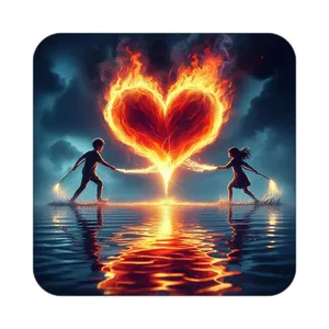 زیر لیوانی کاکتی مدل عاشقانه کد mp11228