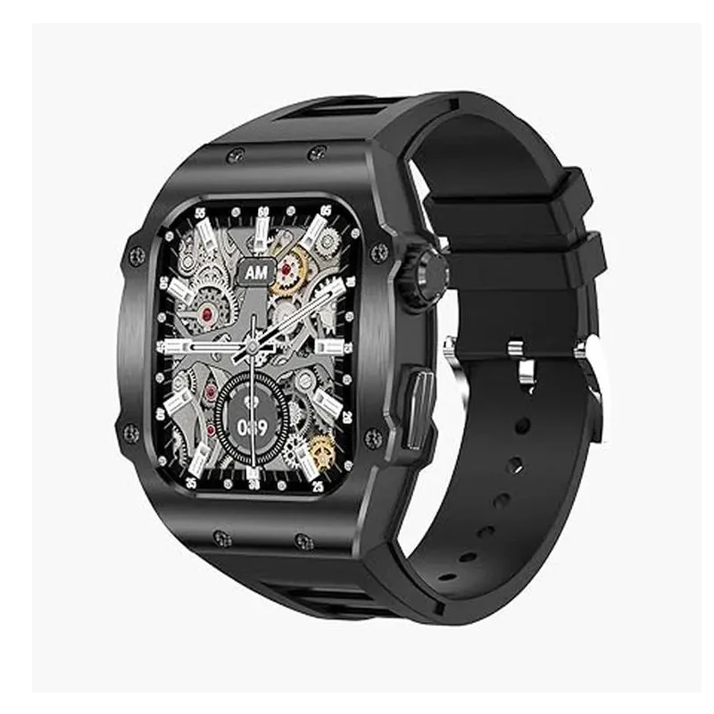 ساعت هوشمند گرین لاین مدل MAH JAMES 500 ADVABCED  دارای قابلیت های کنترل موسیقی، شمارنده ضربان قلب، گام شمار، قابلیت مکالمه از طریق بلوتوث، پشتیبانی از زبان فارسی، بند سیلیکون 