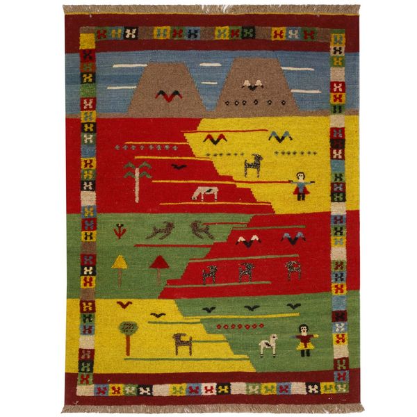 گلیم گبه دستباف ذرع و نیم سی پرشیا کد 171527 گلیم گبه دستباف ذرع و نیم سی پرشیا کد 171527