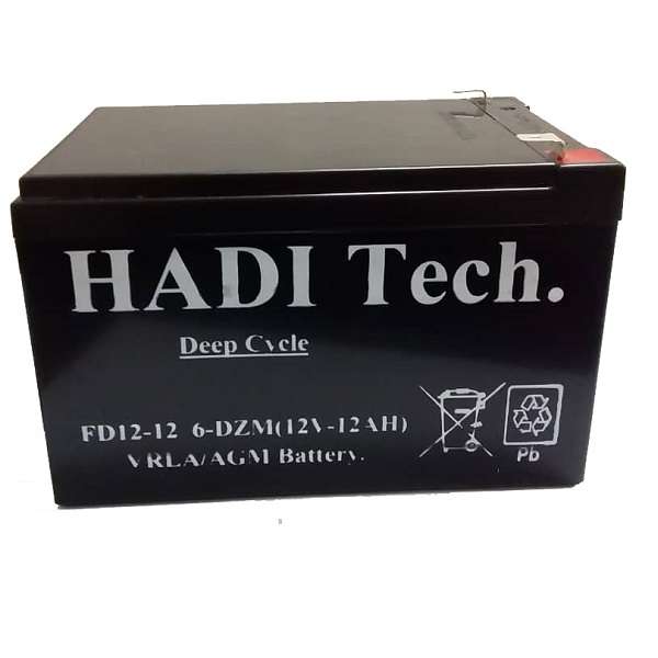 باتری موتورسیکلت هادیتک مدل FD12V12AH 6-DZM-12 بسته ۴ عددی