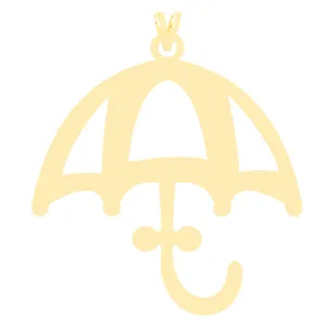 آویز گردنبند طلا 18 عیار زنانه الن نار مدل طرح چتر ELN3680