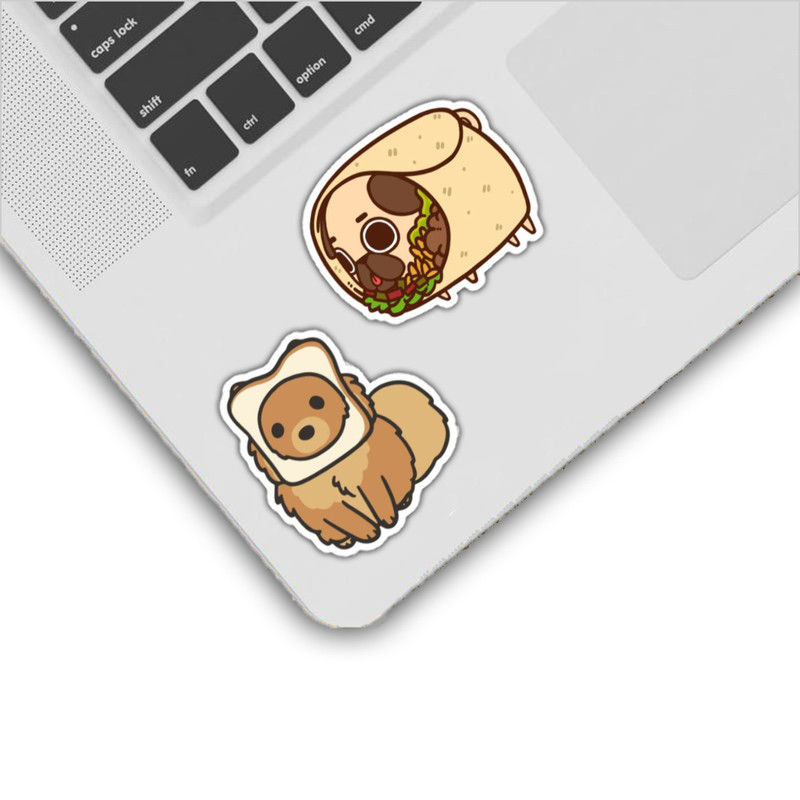 استیکر لپ تاپ و موبایل گوفی طرح حیوانات مدل Animal Bread 123 مجموعه 5 عددی
