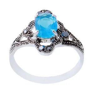    انگشتر نقره زنانه بازرگانی میلادی کد AW_418