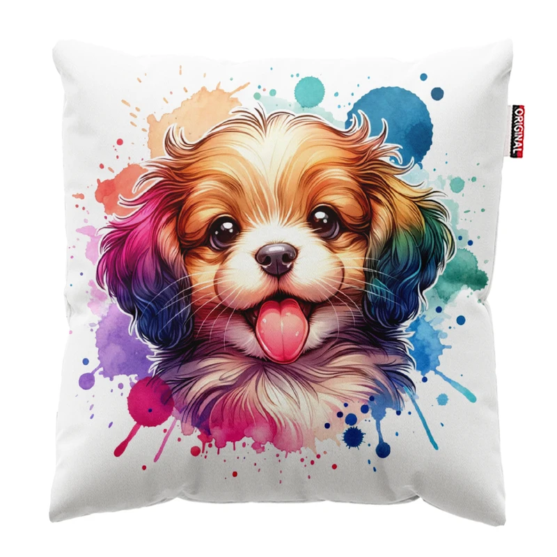 کوسن پاد آفرین مدل سگ کیوت بامزه فانتزی کد PK302038 سایز 30*30 سانتی متر