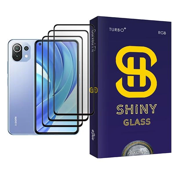 محافظ صفحه نمایش آتوچبو مدل Shiny Glass MIX003 مناسب برای گوشی موبایل شیائومی Mi 11 Lite بسته سه عددی