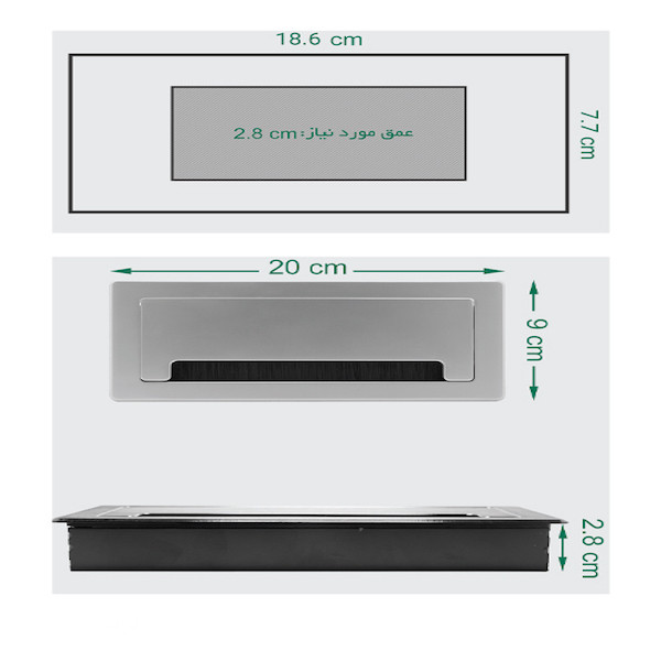 قاب داکت برق فانتونی مدل  بدون سوکت کد T343-344-345
