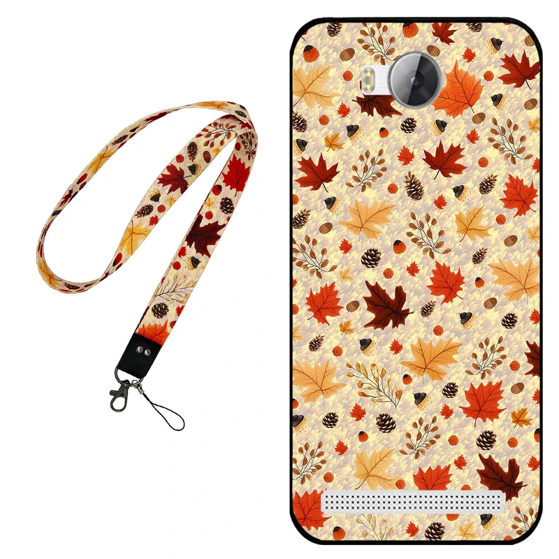 کاور مگافون طرح پائیز مدل 0017 مناسب برای گوشی موبایل هوآوی Y3 2 به همراه بند گردنی 