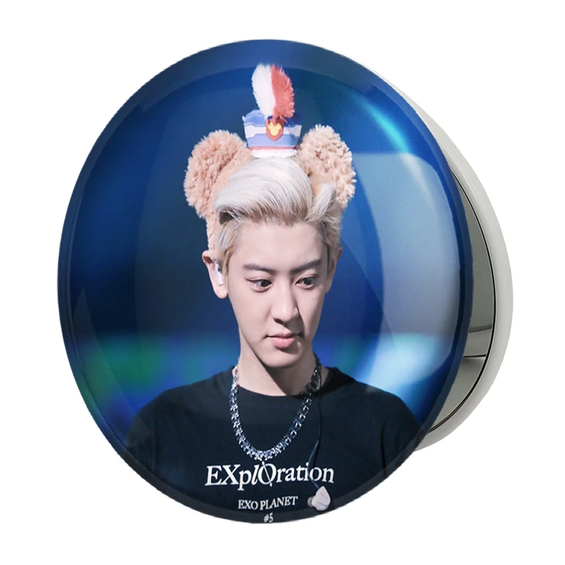 آینه جیبی خندالو طرح پارک چانیول گروه اکسو EXO مدل تاشو کد 13326 