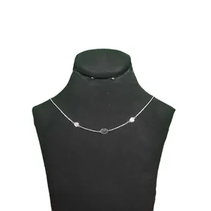 گردنبند نقره زنانه مدل برگ و گل