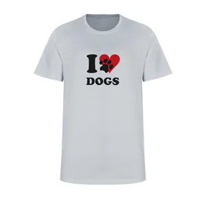 تی شرت آستین کوتاه زنانه مدل سگ دوست داشتنی کد L288 رنگ طوسی