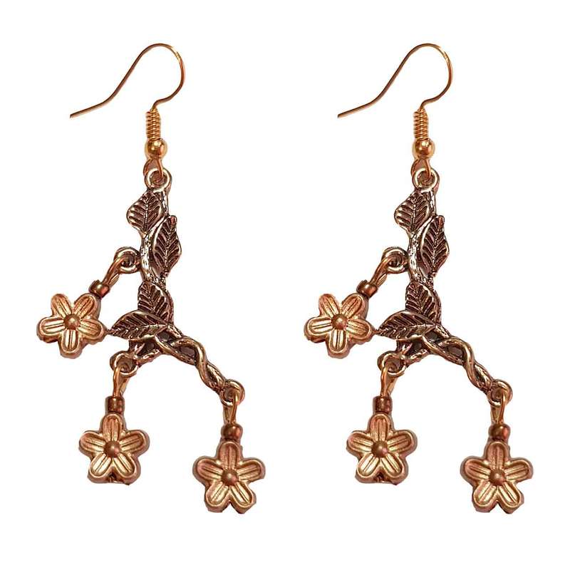 گوشواره زنانه مدل گل و پیچک