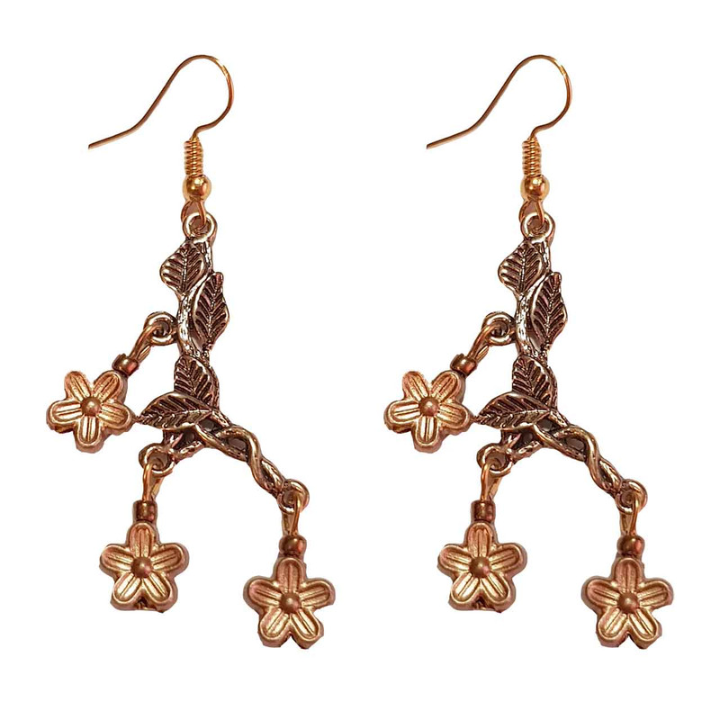 گوشواره زنانه مدل گل و پیچک