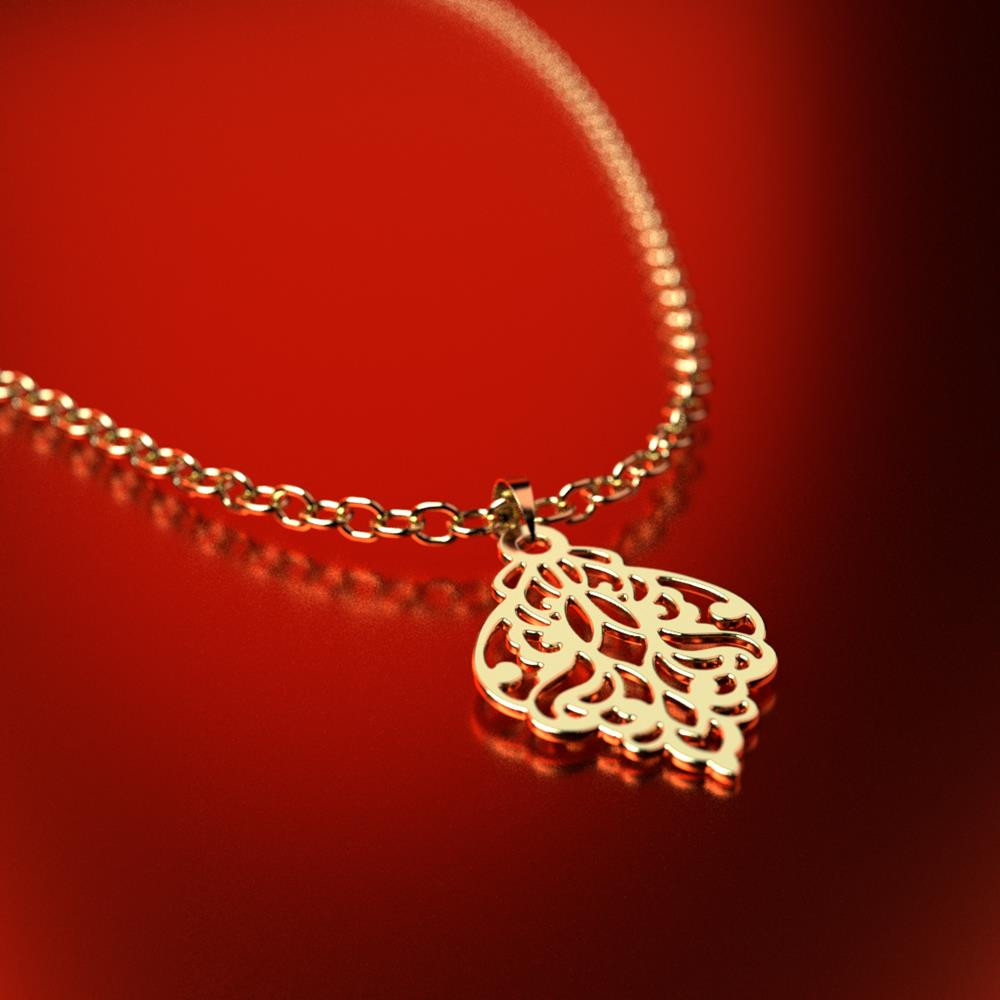 نیم ست طلا 18 عیار زنانه مدوپد مدل اسلیمی کد NA15310