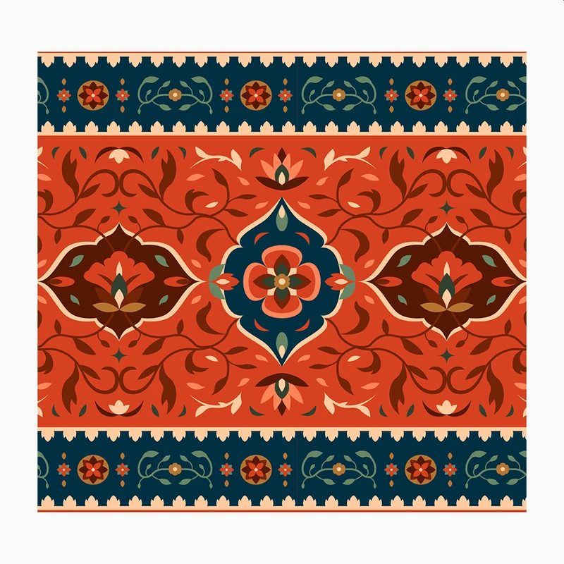 فرش پارچه‌ای مدل فرشینه طرح سنتی ایرانی کد AR3059074