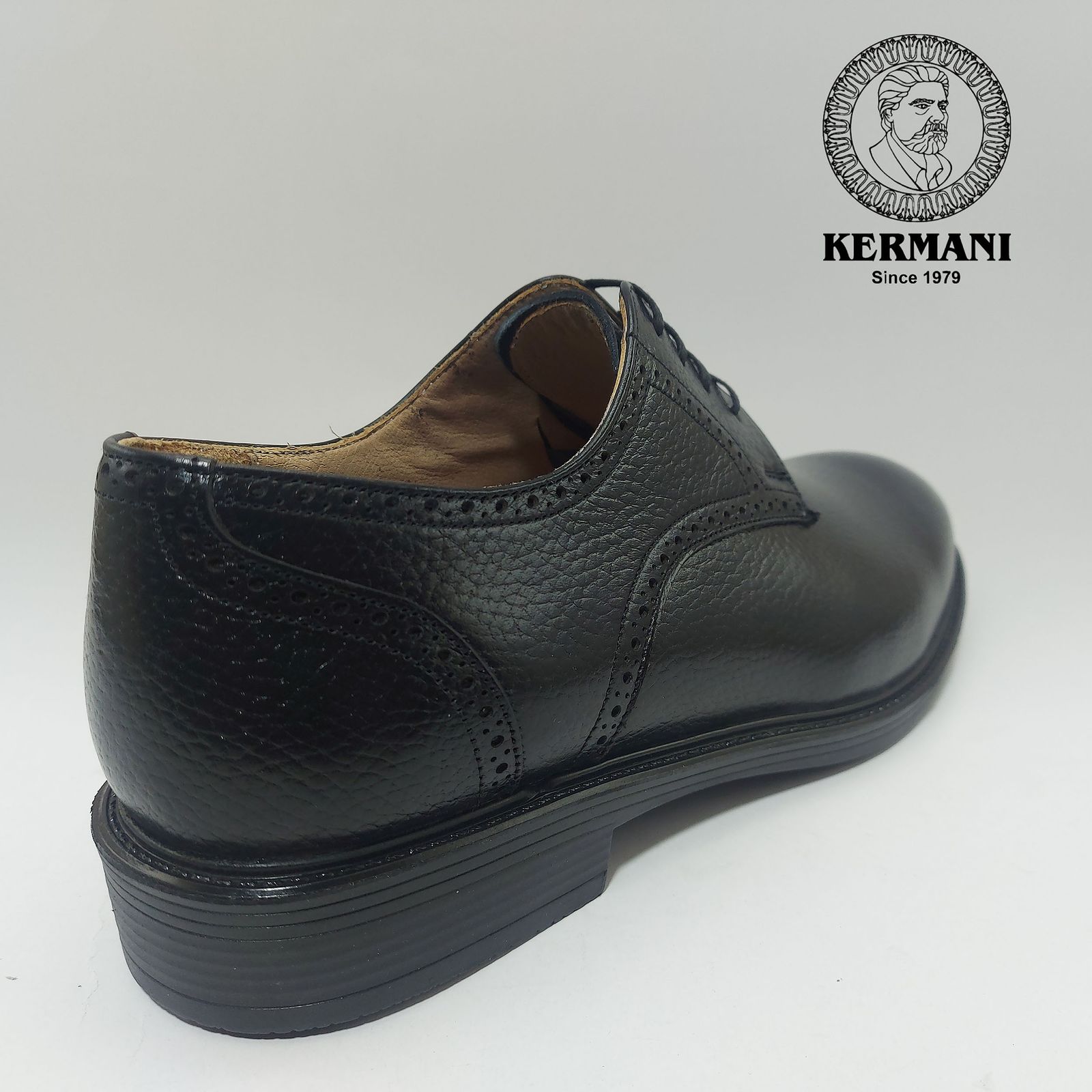 کفش مردانه کرمانی مدل چرم دستدوز طبیعی فلوتر کد 1062 رنگ مشکی -  - 3