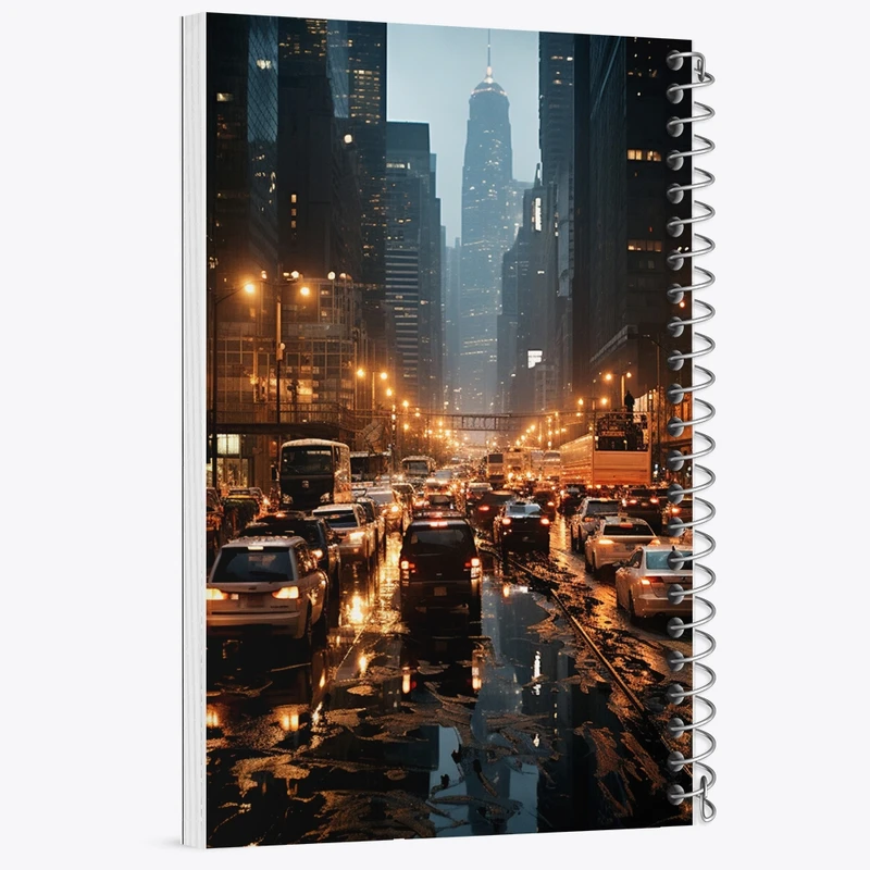 دفتر مشق 50 برگ خندالو طرح خیابان و شهر کد F427