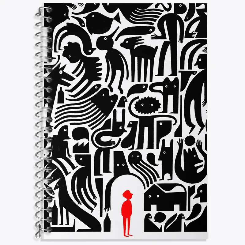 دفتر زبان 50 برگ خندالو مدل سه خط طرح فانتزی کد F175