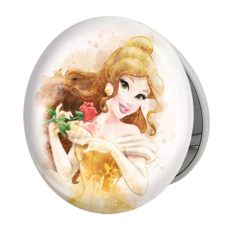 آینه جیبی خندالو طرح انیمیشن دیو  و دلبر Beauty And The Beast مدل تاشو کد 1787 