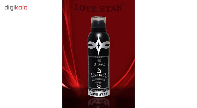 اسپری مردانه لاو استار مدل VERSACE POUR HOMME حجم 200 میلی لیتر اسپری مردانه لاو استار مدل VERSACE POUR HOMME حجم 200 میلی لیتر