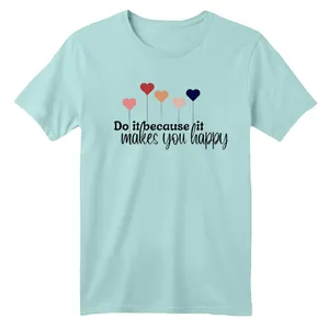 تی شرت آستین کوتاه بچگانه مدل قلب ها کد 2 رنگ آبی روشن