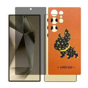 Glass Together model privacy screen protector for Samsung Galaxy S23 Ultra mobile phone with back cover sticker