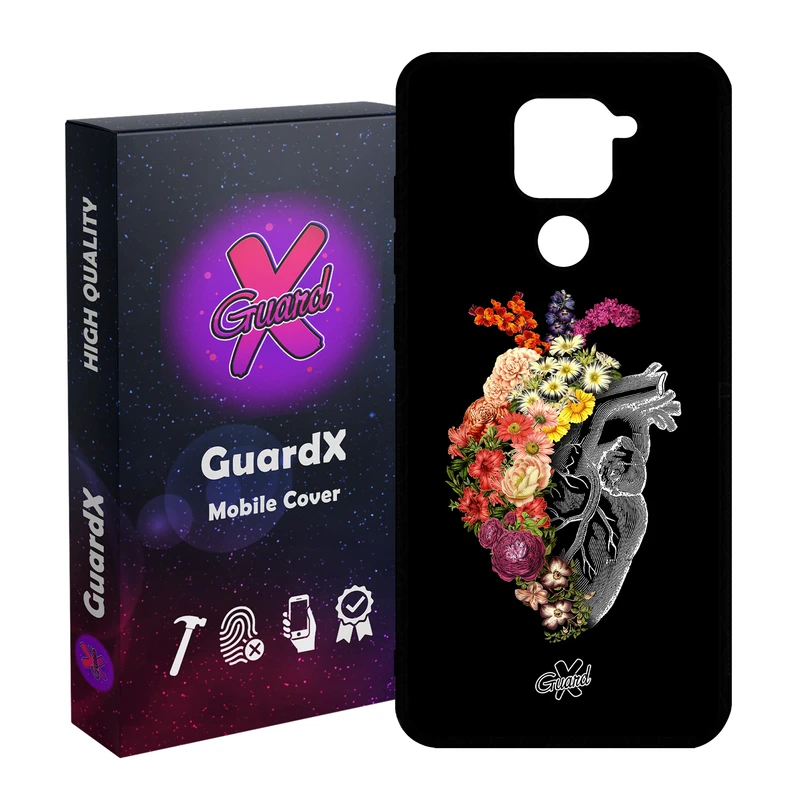 کاور گارد ایکس طرح قلب مدل Glass10216 مناسب برای گوشی موبایل شیائومی Redmi Note 9