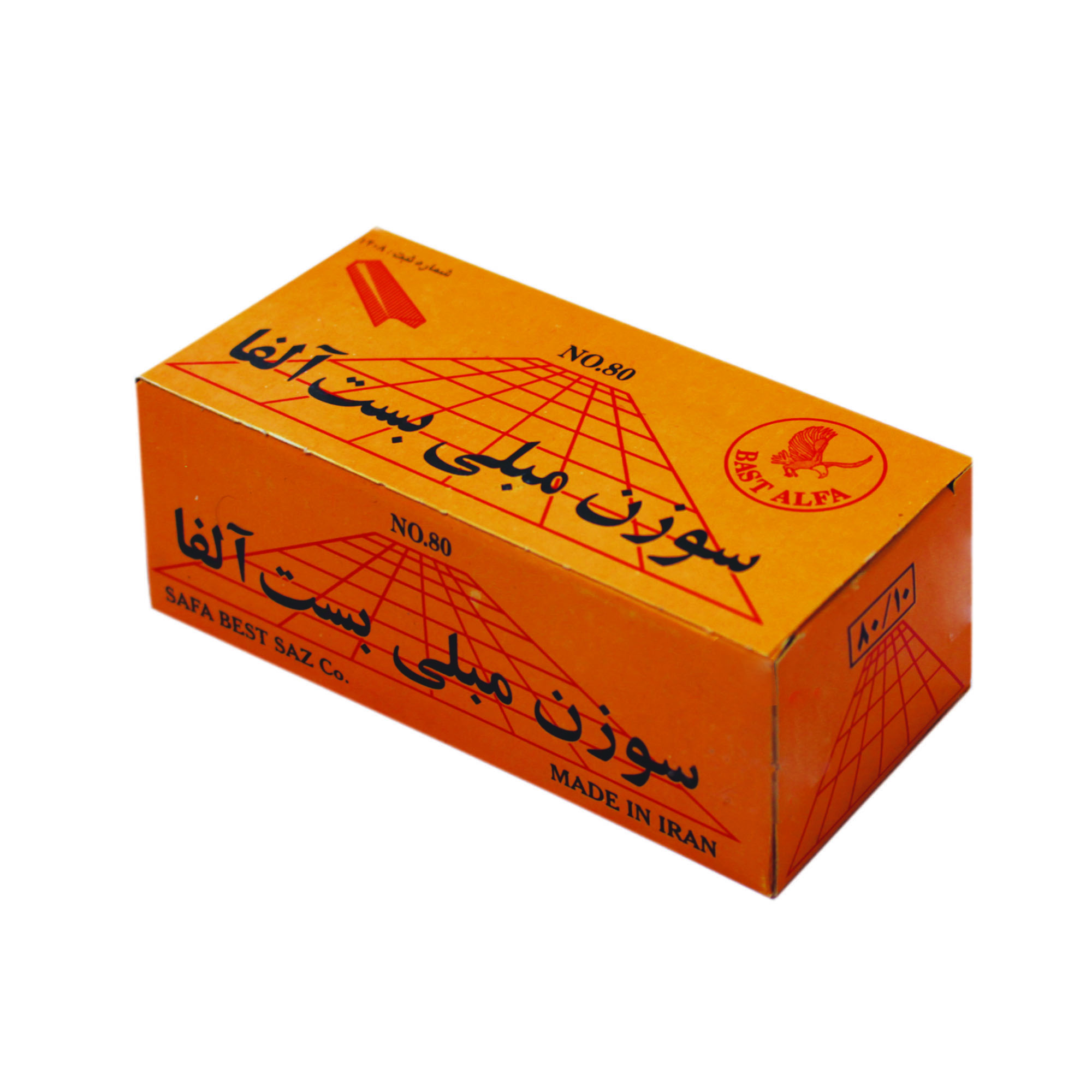 سوزن منگنه مبلی بست آلفا مدل 80/6 بسته 6000 عددی