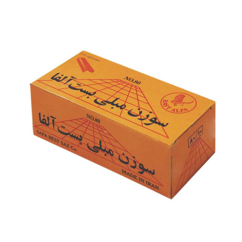 سوزن منگنه مبلی بست آلفا مدل 80/6 بسته 6000 عددی