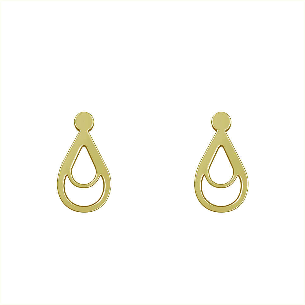 گوشواره طلا 18 عیار زنانه مدوپد مدل اشک کد GA1-10460