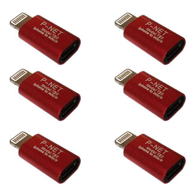 مبدل MicroUSB به لایتنینگ پی نت مدل T-20 بسته 6 عددی