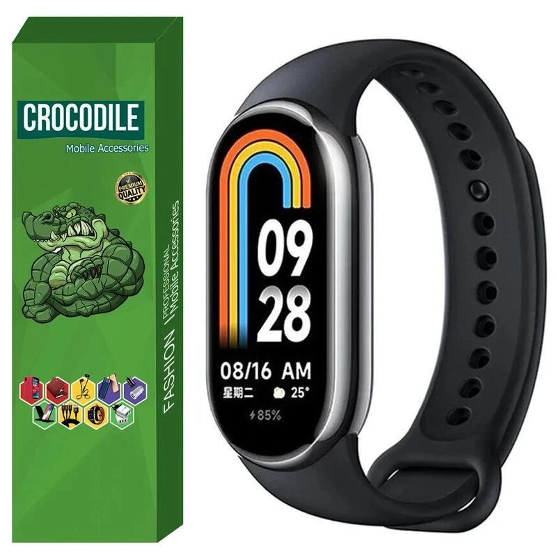 بند کروکودیل مدل C-SILICONE مناسب برای مچ بند هوشمند شیائومی Mi Band 9