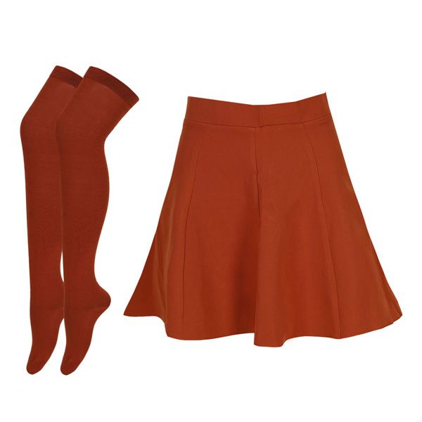 دامن زنانه ال سون مدل چین دار کد PH793 به همراه جوراب -  - 1