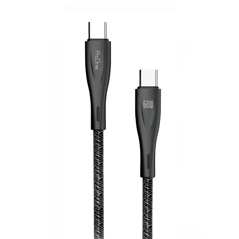 کابل تبدیل USB-C به USB-C پرووان مدل  60W-PCC112 طول 1 متر