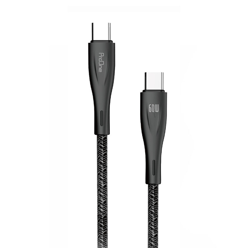 کابل تبدیل USB-C به USB-C پرووان مدل 60W-PCC112 طول 1 متر