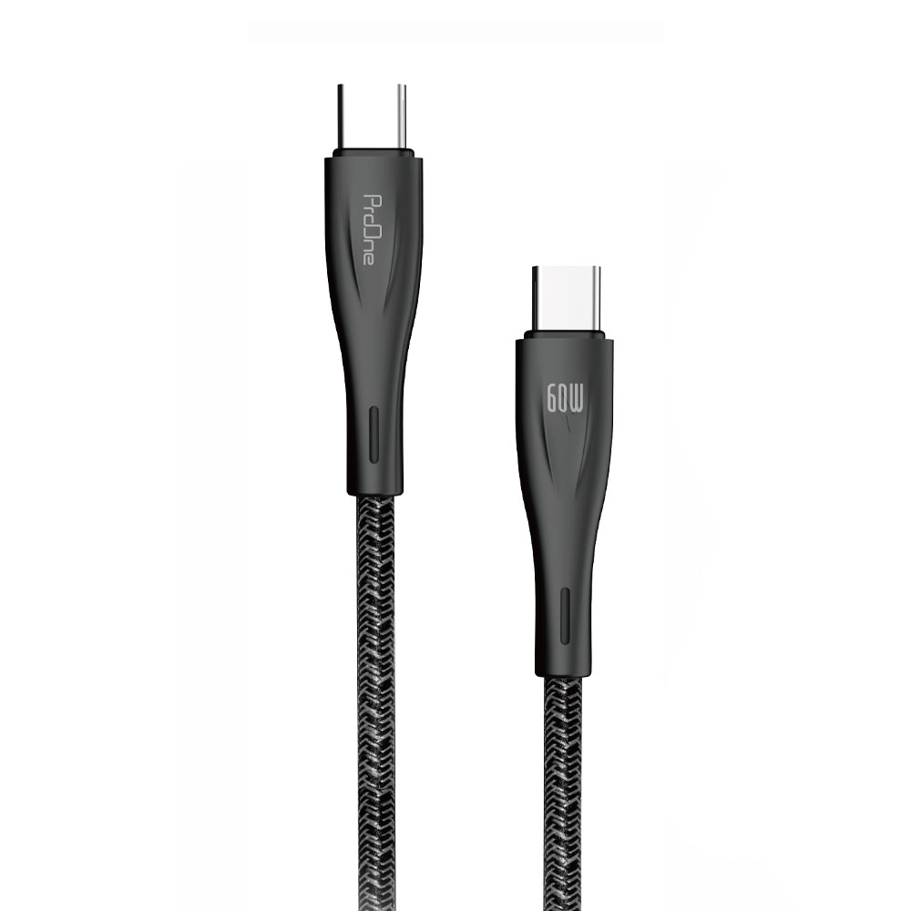 کابل تبدیل USB-C به USB-C پرووان مدل 60W-PCC112 طول 1 متر